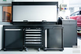 banco da lavoro per officina con cassettiera di alta qualità
