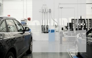 autofficina Quadra in cui sono installati degli erogatori di olio automatici